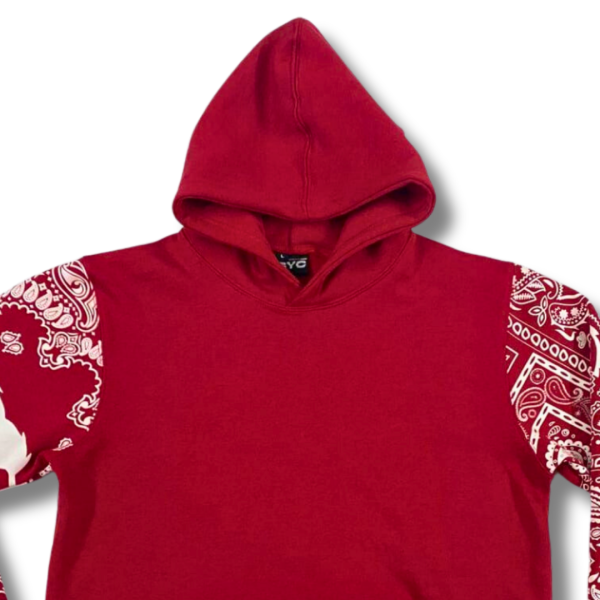 PAISLEY HOODIE- RED Supply