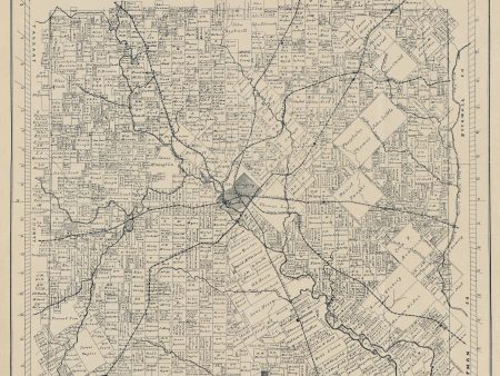 Official map of Dallas County 1886 by Murphy & Bolanz Hot on Sale