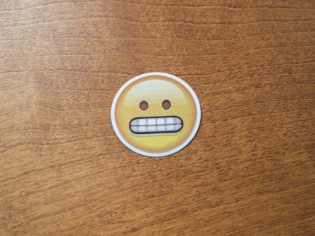 Nervous Teeth Emoji Sticker Cheap