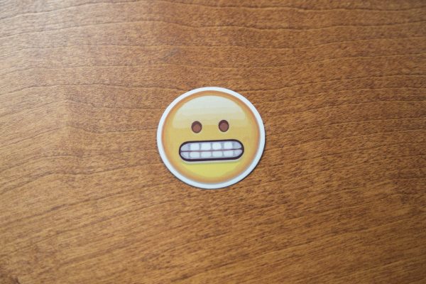 Nervous Teeth Emoji Sticker Cheap