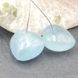 Natural Blue Aquamarine Earring Beads 12x12x7mm, 2.7g Discount