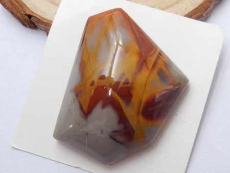 Natural Fire Picture Jasper Cabochon 32x26x11mm, 13.6g Supply