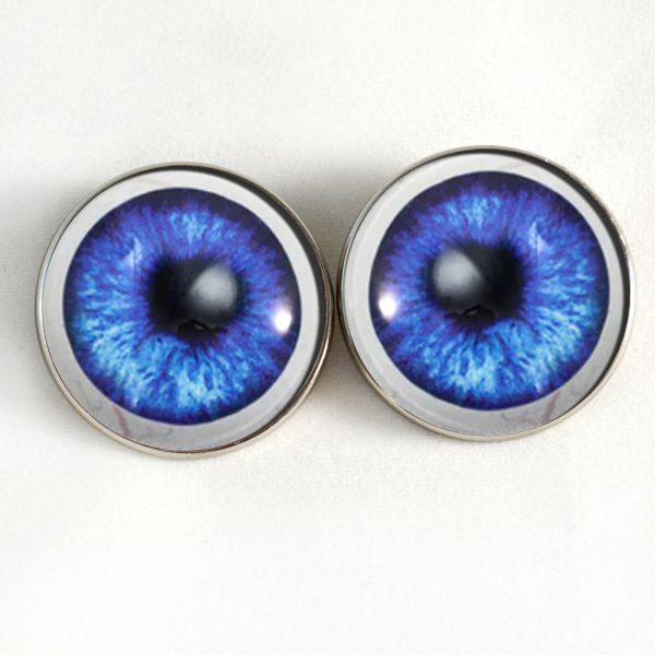 Dark Blue Anime with Whites Sew-On Button Glass Eyes Online