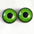 Bright Neon Green Enchanted Sew-On Button Glass Eyes Discount