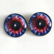 Blue and Red Fantasy Sew-On Button Glass Eyes For Cheap