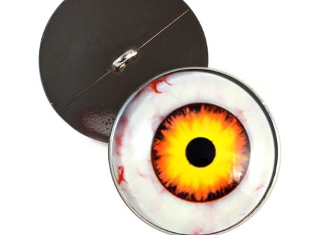 Nightmare Clown Yellow and Orange Sew-On Button Glass Eyes For Cheap