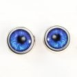 Dark Blue Anime with Whites Sew-On Button Glass Eyes Online