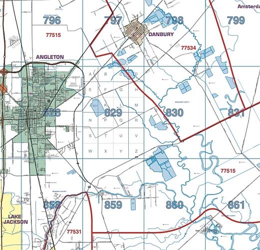 Galveston County Wall Map with Zip Codes by Key Maps Inc. For Discount