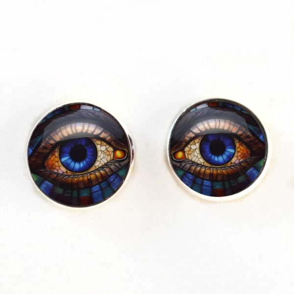 Stained Glass Colorful Eyes Sew-On Button Glass Eyes Hot on Sale