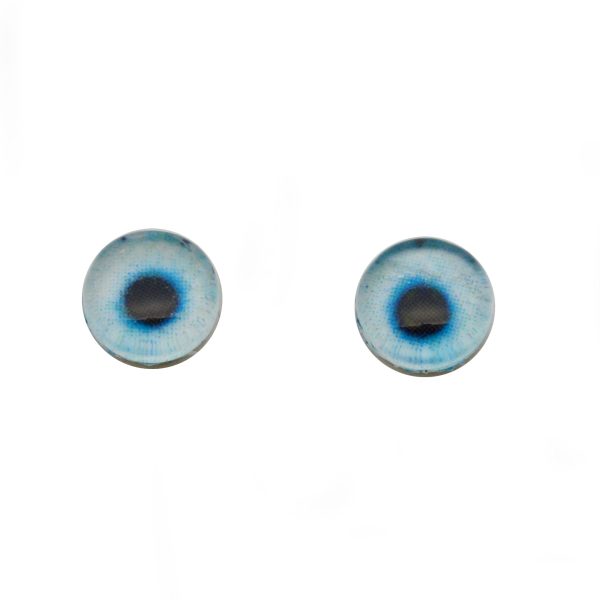 8mm Glow in the Dark Soft Blue Round Glass Eyes Supply