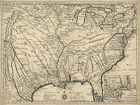 Carte de la Louisiane et du cours du Mississipi 1718 Fashion