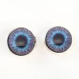 Blue Fuzzy Furry Monster Sew-On Button Glass Eyes Online Hot Sale