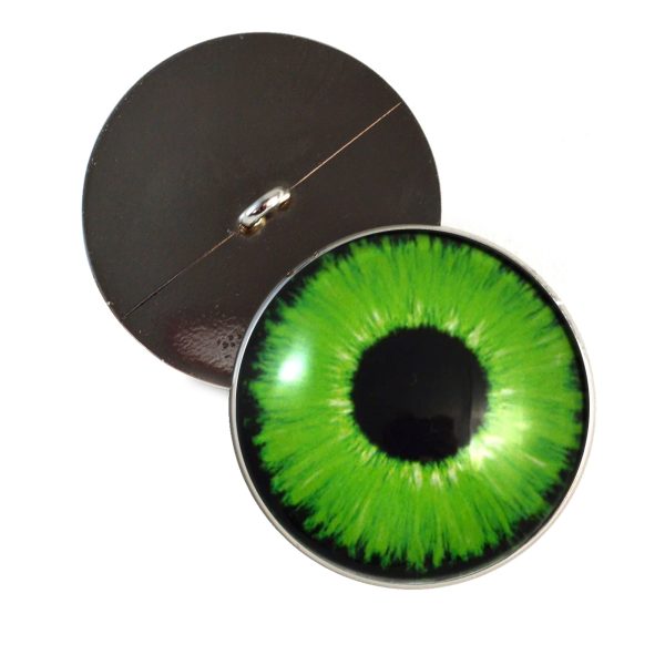 Bright Neon Green Enchanted Sew-On Button Glass Eyes Discount