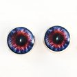 Blue and Red Fantasy Sew-On Button Glass Eyes For Cheap