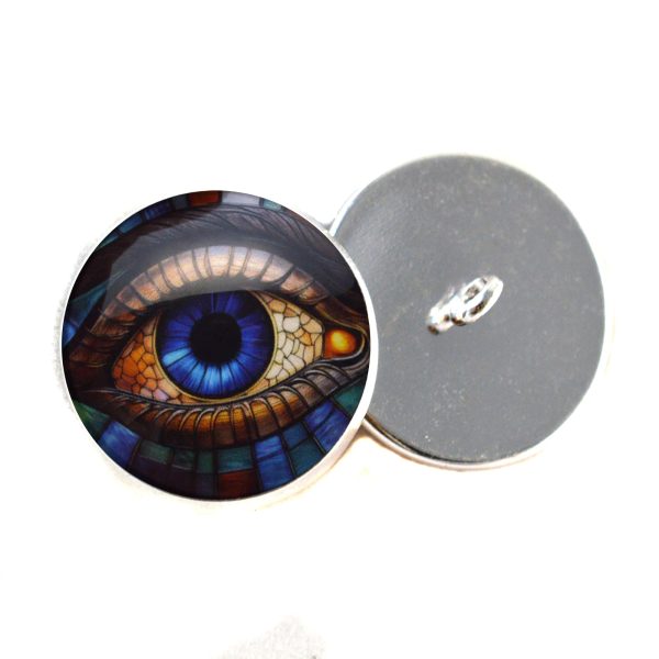 Stained Glass Colorful Eyes Sew-On Button Glass Eyes Hot on Sale