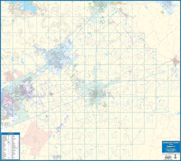 Guadalupe County Wall Map by Mapsco Online Sale