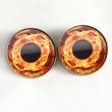 Fire Round Pupil Sew-On Button Glass Eyes For Discount