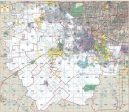 Fort Bend County Wall Map with Zips by Key Maps Inc. on Sale