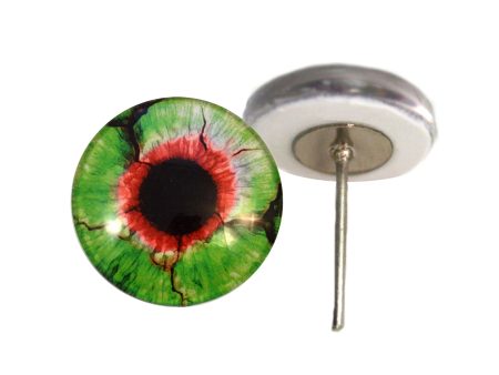 Green and Red Zombie Glass Eyes on Wire Pin Posts Online now