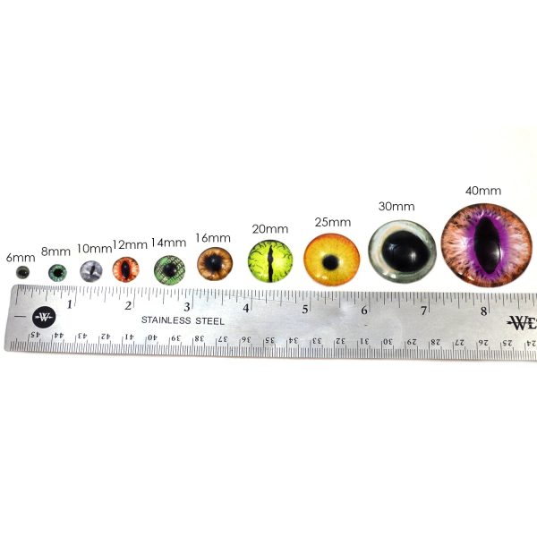 Frankenstein Monster Glass Eyes on Wire Pin Posts Cheap