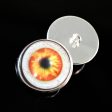 Yellow and Orange Spooky Sew-On Button Glass Eyes on Sale