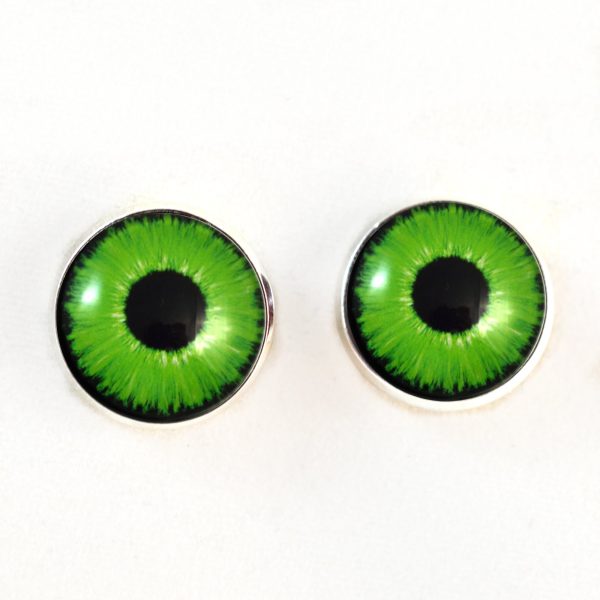 Bright Neon Green Enchanted Sew-On Button Glass Eyes Discount