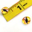 Yellow Dragon Glass Eyes with Monarch Butterflies on Sale