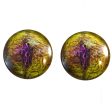 Yellow and Purple Lizard Reptile Glass Eyes Discount