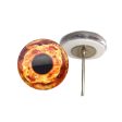 Fire Round Pupil Glass Eyes on Wire Pin Posts Sale