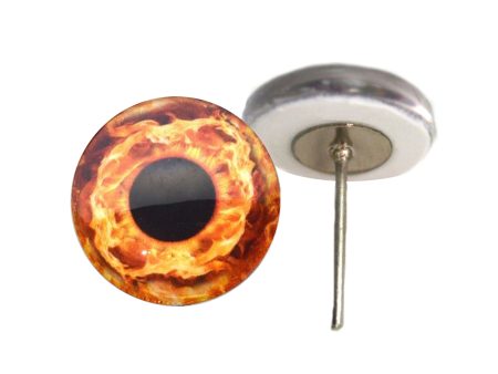 Fire Round Pupil Glass Eyes on Wire Pin Posts Sale